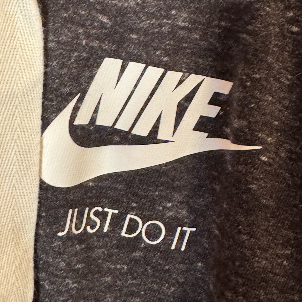 NIKE Dark Heather Gray Sweatshirt with White Logo